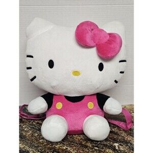 Hello Kitty Plush Mini Backpack White Pink Soft New With Tags